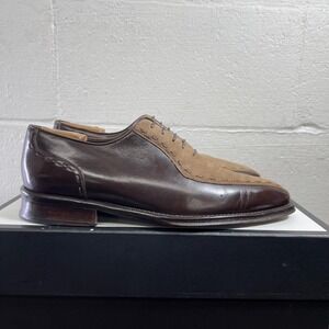 Mezlan Termoli Brown Leather Suede Oxford Dress Shoes Lace up Men's Size 9.5 M